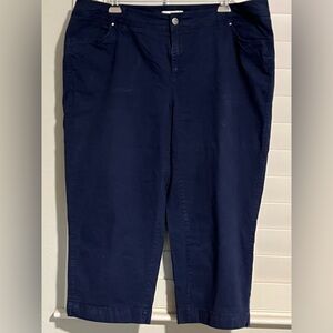 SEJOUR - Navy Blue Capri Pants